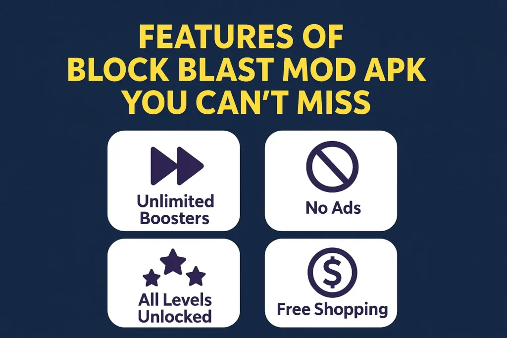 features of block blast mod apk 